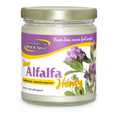 Front of Alfalfa Honey 10 oz. bottle