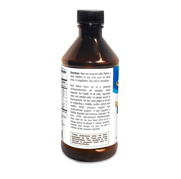 Black Seed 8oz Directions Label