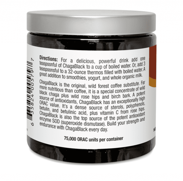 ChagaBlack 3.2oz Directions Label