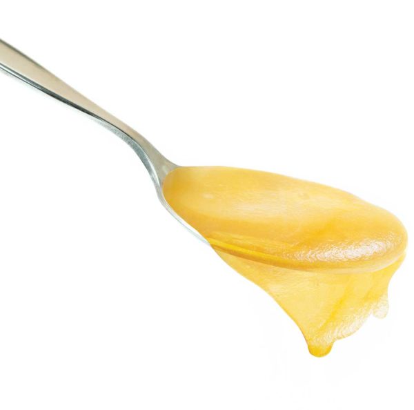 Goldenrod Honey on a spoon