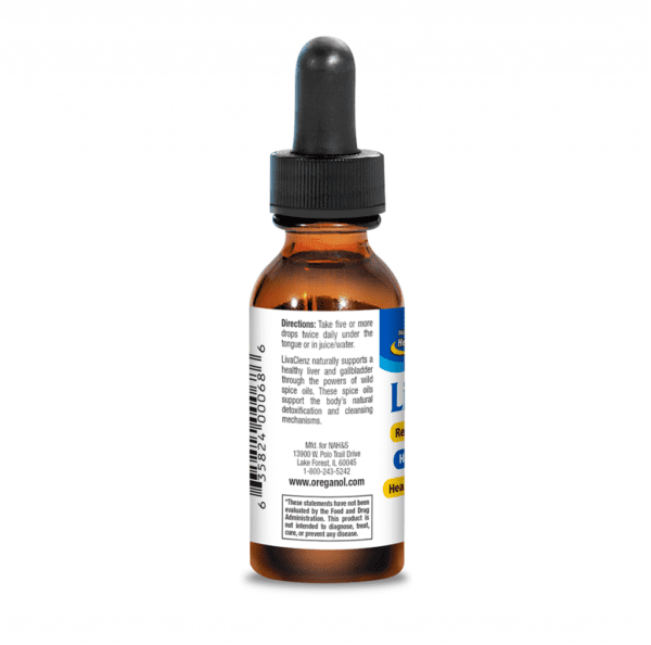 LivaClenz Oil 1oz Directions Label