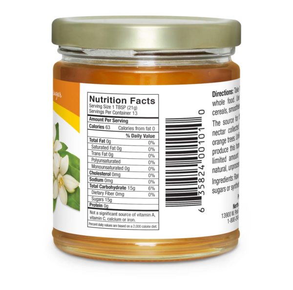 Orange-Honey jar nutrition facts