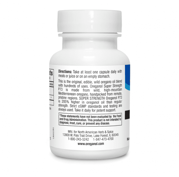 Super Strength Oreganol P73 Gelcaps North American Herb & Spice