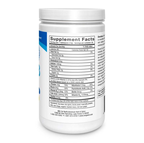 Purely-B bottle supplement facts