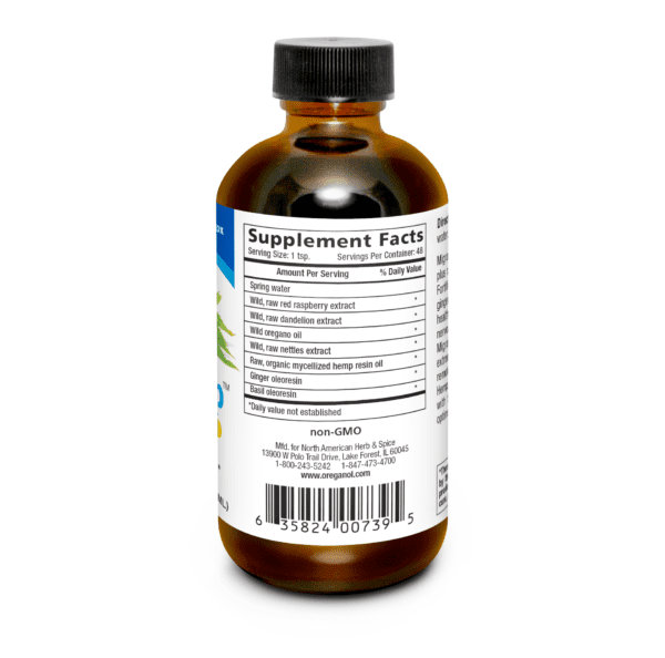 MigraHemp 4oz Supplement Facts Label