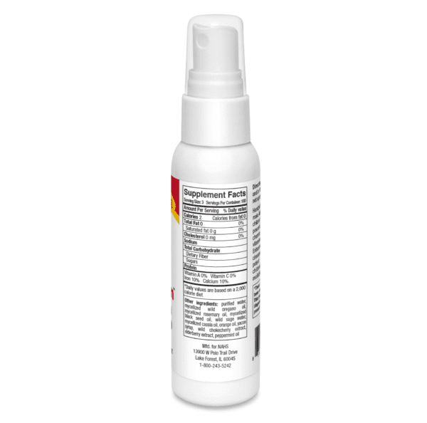 Orega-Cinn Spray Supplement Facts Label