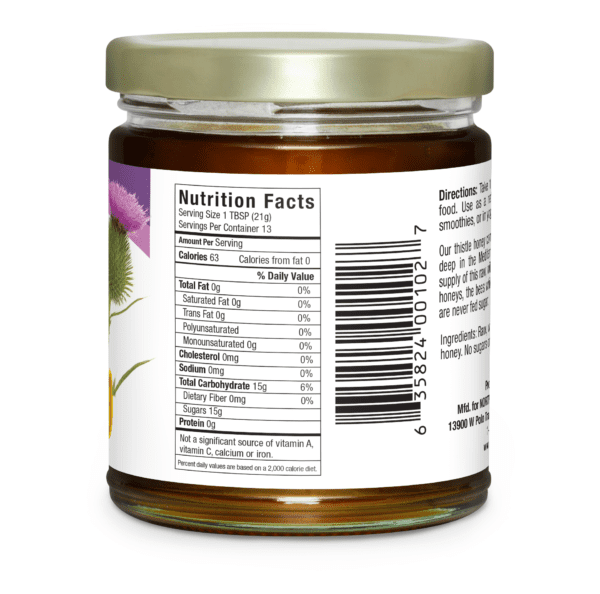 Thistle Honey nutritional facts