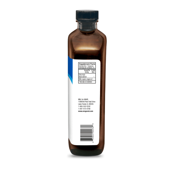 Black Seed Oil supplemental facts label