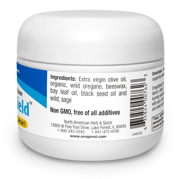 OregaShield ingredients label