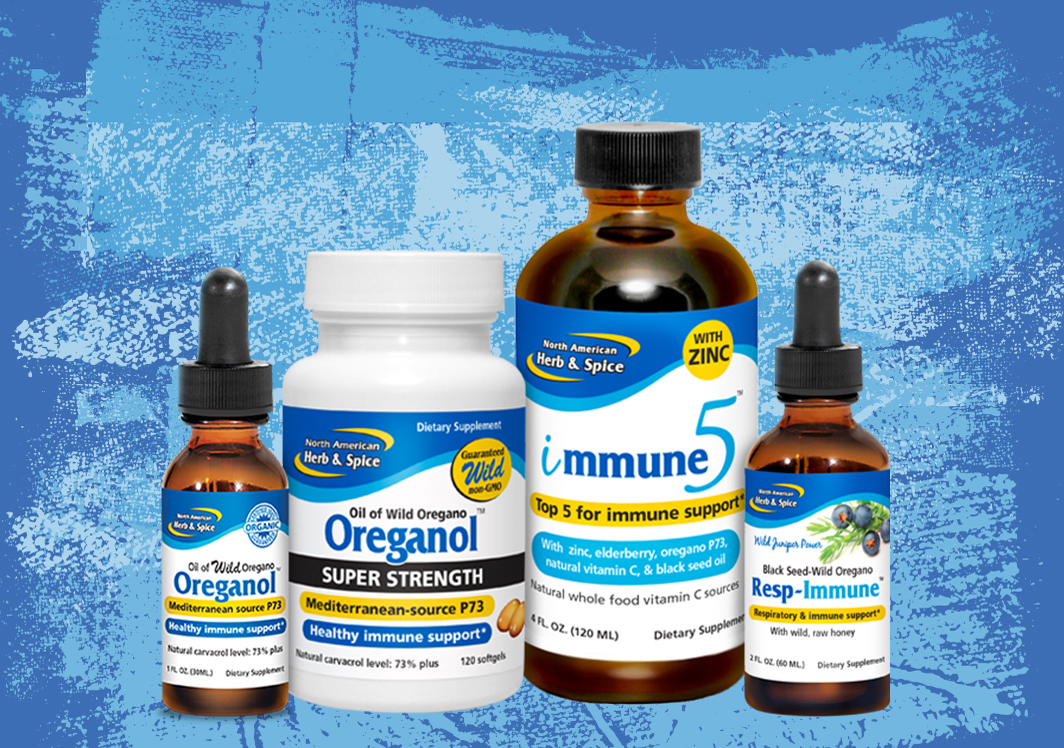 Immunity products featuring Oreganol and immune products