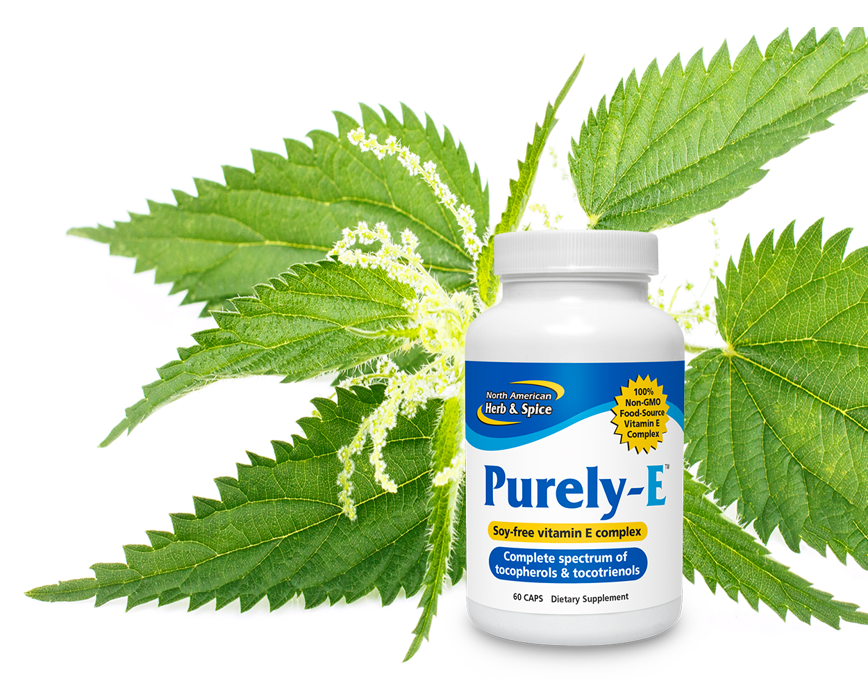 Nettles leaves with Purely-E product