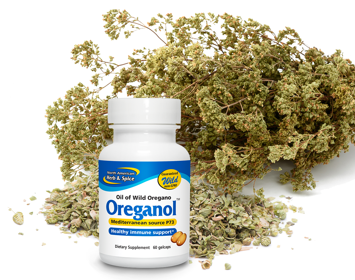 Wild oregano with Oreganol product bottle