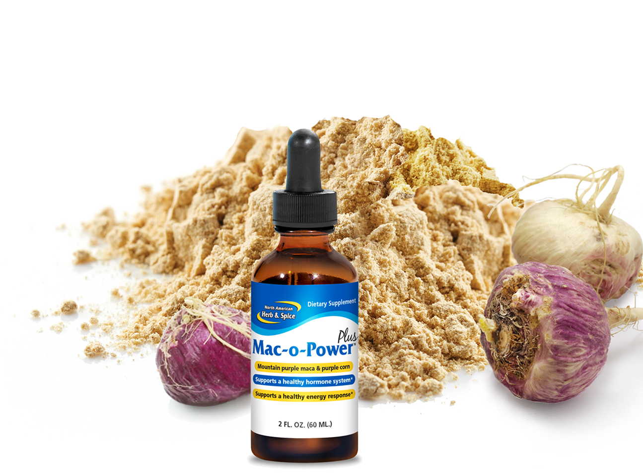 Maca ingredient with Mac-o-Power product