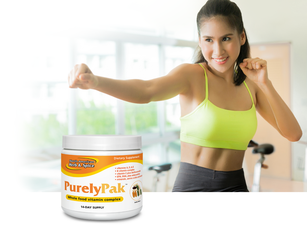 Woman exercising with PurelyPac product
