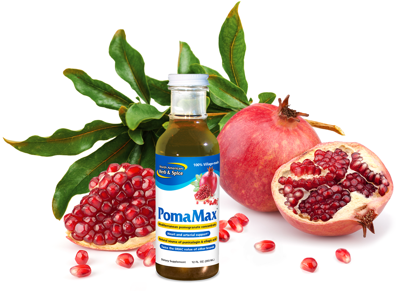 Pomegranate ingredient with PomaMax product