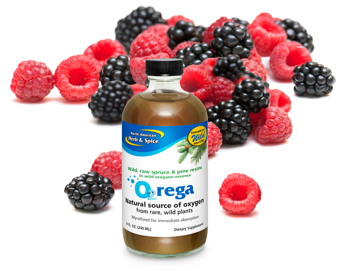 O2rega product with raspberry ingredients