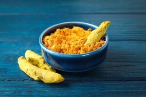Fragrant seasoning – turmeric, one of the main ingredients in Indian curry Fragrant seasoning – turmeric, one of the main ingredients in Indian curry