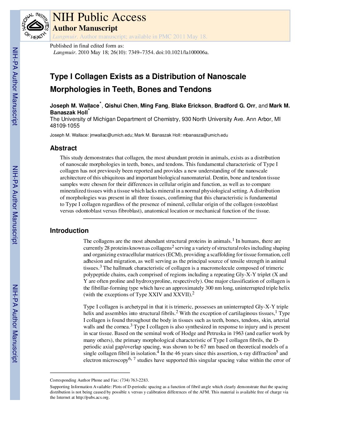 Featured image for “Type I collagen exists as a distribution of nanoscale morphologies in teeth, bones, and tendons”